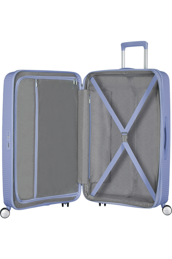 American Tourister Soundbox Spinner 77  Denim Blue American Tourister Soundbox Spinner 77  Denim Blue