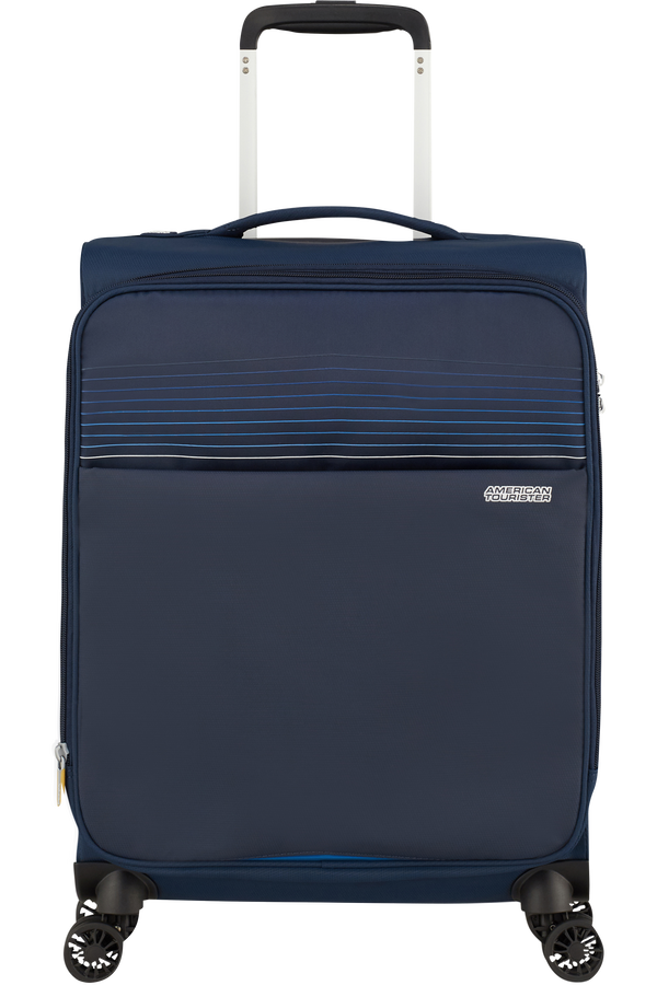 American Tourister Lite Ray Spinner TSA Expandable 55cm  Midnight Navy