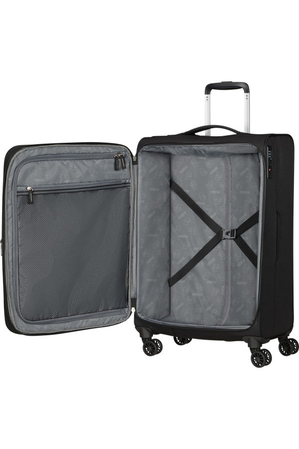 American Tourister Aerospin Spinner Expandable M  Negro