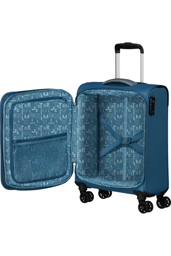 American Tourister Pulsonic Spinner Expandable 55 cm  Coronet Blue American Tourister Pulsonic Spinner Expandable 55 cm  Coronet Blue