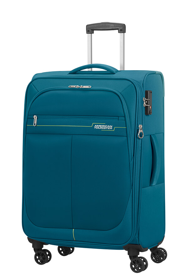 American Tourister Deep Dive Maleta Spinner Expansible (4 ruedas) M Teal/Lime