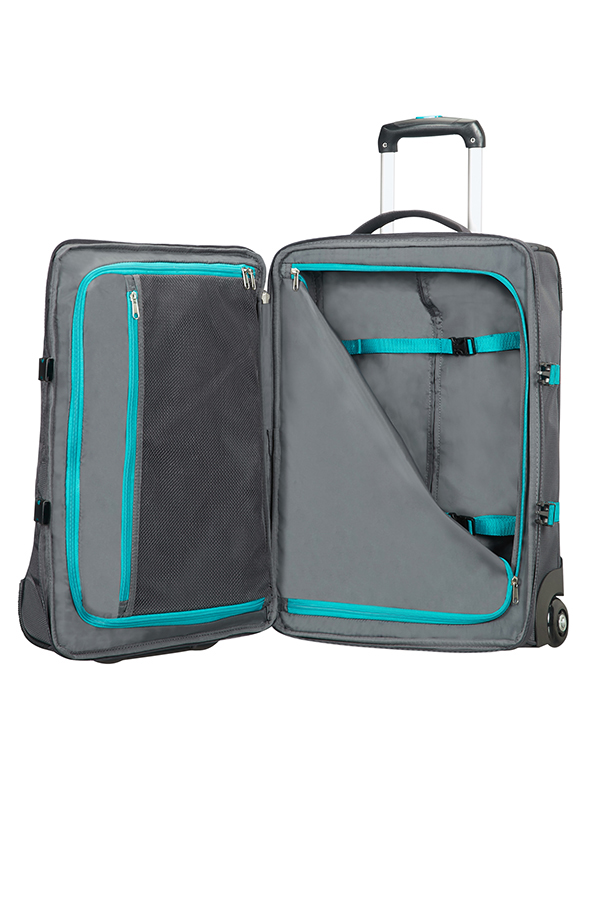 Sacs de voyage Bagages Grey/turquoise 2 Compartiments Wheeled Duffle 55