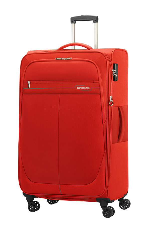 American Tourister Deep Dive Maleta Spinner Expansible (4 ruedas) L Red/Grey